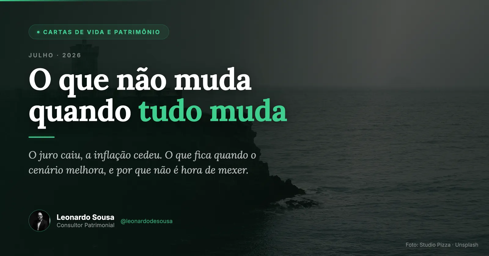 Capa da carta: O que não muda quando tudo muda